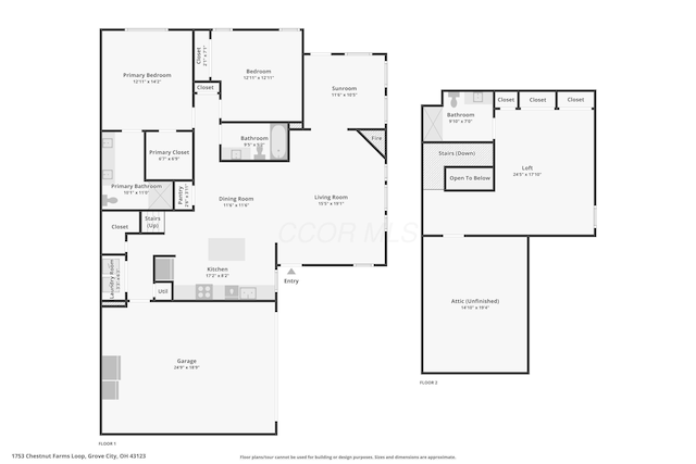 1753 Chestnut Farms Loop, Grove City, OH 43123 - room layout