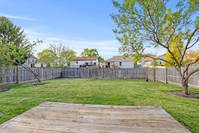 2458 Dunsworth Dr, Columbus, OH 43235 - view of yard featuring a wooden deck and a residential view