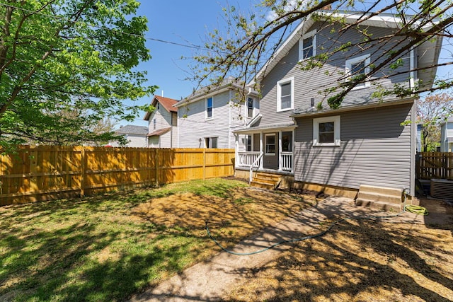 549 Hanford St, Columbus, OH 43206 - rear view of property with central AC unit