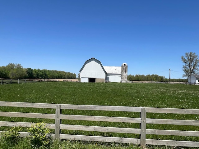 4638 US Highway 42, Cardington, OH 43315 - view of yard featuring a barn, fence, a view of rural / pastoral area, and an outbuilding