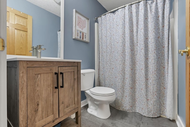 11708 Broad St, Millersport, OH 43046 - full bathroom featuring toilet, tile patterned flooring, vanity, and baseboards