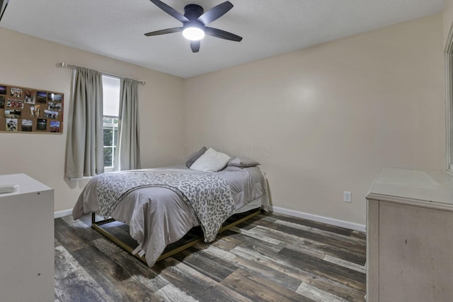 11708 Broad St, Millersport, OH 43046 - bedroom featuring wood finished floors, baseboards, and a ceiling fan