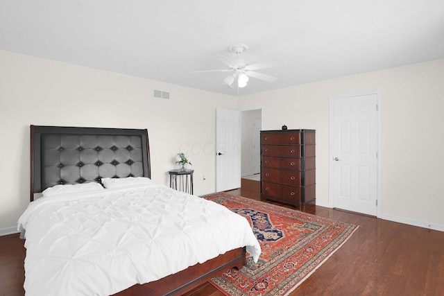 210 Carson Ct, Pickerington, OH 43147 - bedroom with wood finished floors, baseboards, and ceiling fan
