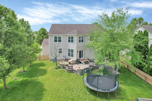 210 Carson Ct, Pickerington, OH 43147 - rear view of house featuring a trampoline and cooling unit
