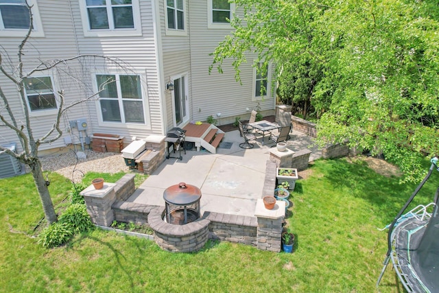 210 Carson Ct, Pickerington, OH 43147 - view of patio / terrace with an outdoor fire pit