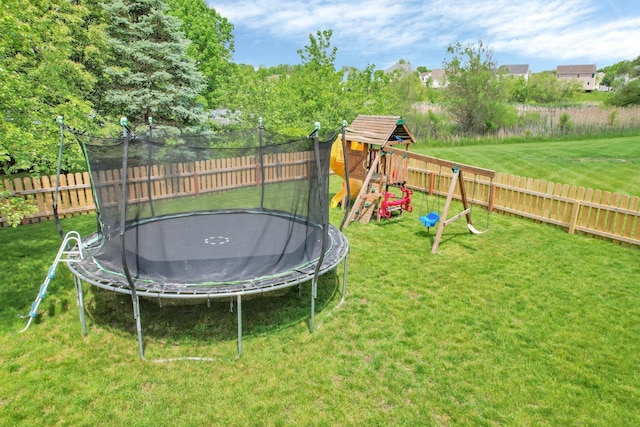 210 Carson Ct, Pickerington, OH 43147 - view of yard featuring a trampoline and a playground