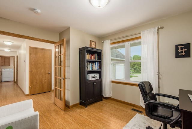 1380 E Choctaw Dr, London, OH 43140 - office area with light wood-style floors and baseboards