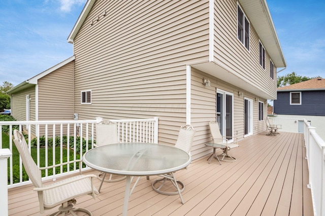 1380 E Choctaw Dr, London, OH 43140 - wooden terrace featuring outdoor dining space