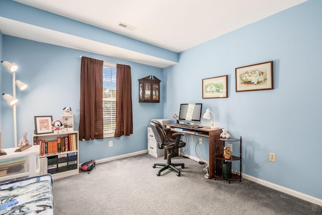 2412 Warm Springs Dr, Hilliard, OH 43026 - office area with carpet and baseboards