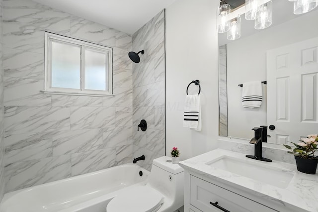273 E Alcott Rd, Columbus, OH 43207 - bathroom featuring shower / bath combination, vanity, and toilet