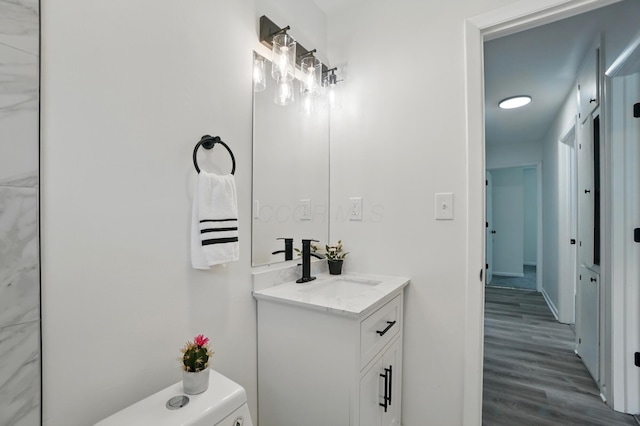 273 E Alcott Rd, Columbus, OH 43207 - bathroom with wood finished floors and vanity