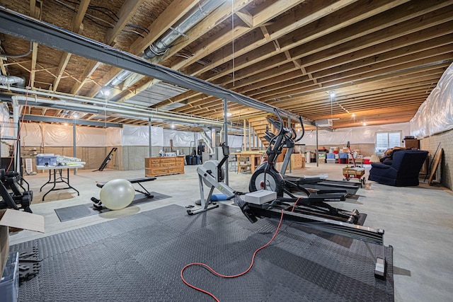 view of workout area