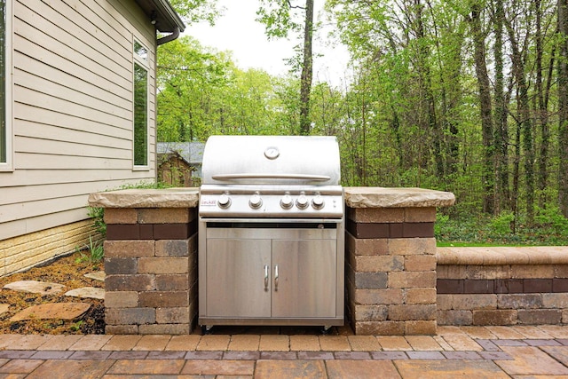 view of patio featuring area for grilling