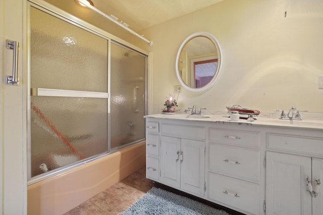 5 Baltimore Somerset Rd NE, Baltimore, OH 43105 - full bath with shower / bath combination with glass door, double vanity, and tile patterned floors