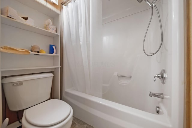 6810 Barrett Rd, Geneva, OH 44041 - full bathroom with shower / bath combo with shower curtain and toilet