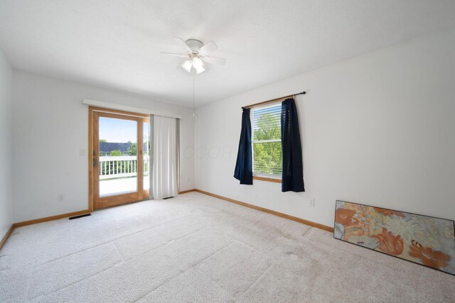 134 Hasbrouck Cir, Howard, OH 43028 - unfurnished room featuring carpet flooring, baseboards, and a ceiling fan