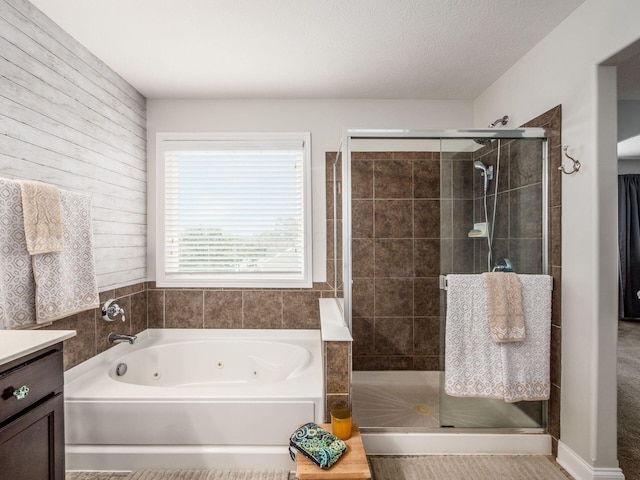 9035 Strawser St, Orient, OH 43146 - bathroom featuring a whirlpool tub, a shower stall, and vanity