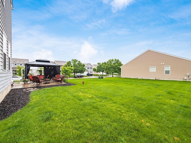 9035 Strawser St, Orient, OH 43146 - view of grassy yard featuring a gazebo and a patio