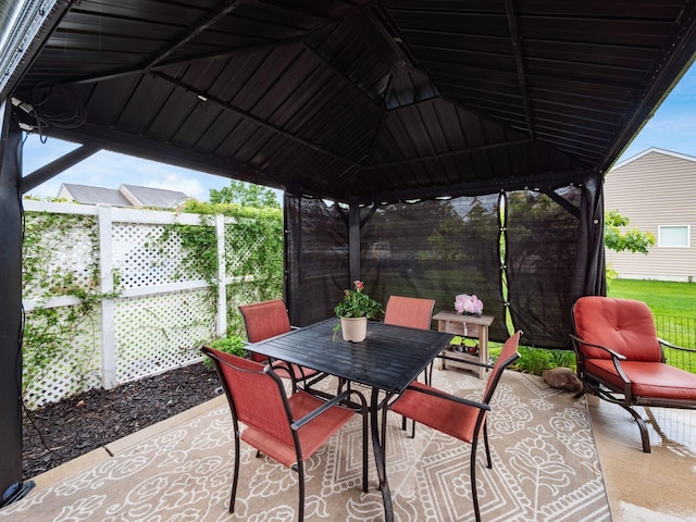 9035 Strawser St, Orient, OH 43146 - view of patio featuring a gazebo and outdoor dining area