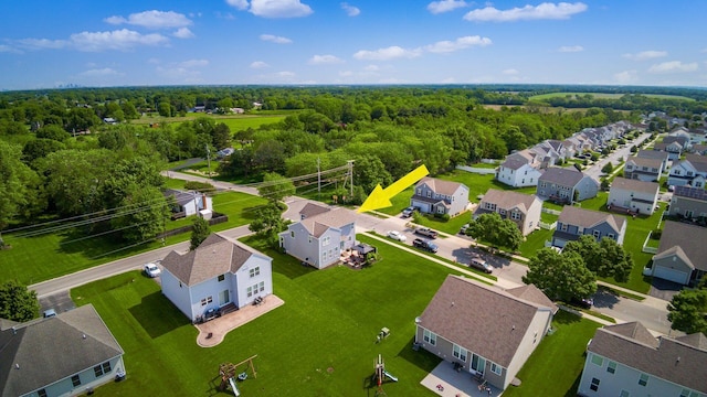 9035 Strawser St, Orient, OH 43146 - aerial perspective of suburban area with a forest