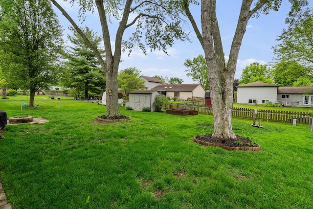 460 Lytton Way, Columbus, OH 43230 - view of yard with a shed, an outbuilding, and a fire pit