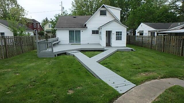 43 Oak St, Delaware, OH 43015 - rear view of house featuring a wooden deck