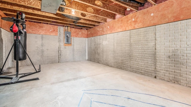 776 Brevard Cir, Pickerington, OH 43147 - unfinished basement with electric panel
