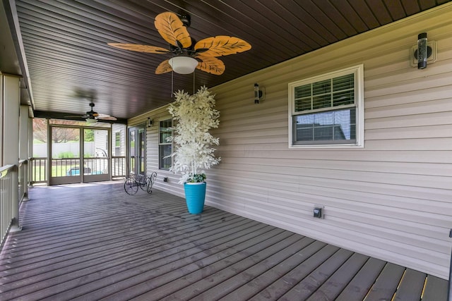 1885 Greenbriar Way, Nashport, OH 43830 - deck with a ceiling fan
