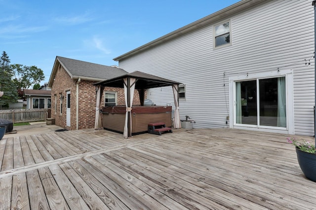 113 Bridgeport Way, Delaware, OH 43015 - deck with a hot tub and a gazebo