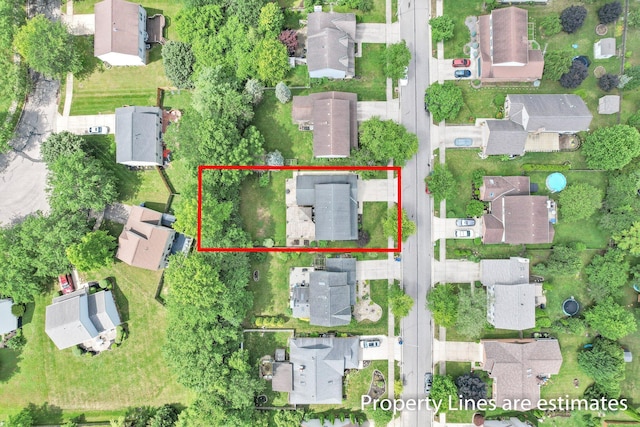 113 Bridgeport Way, Delaware, OH 43015 - aerial perspective of suburban area featuring property boundaries highlighted