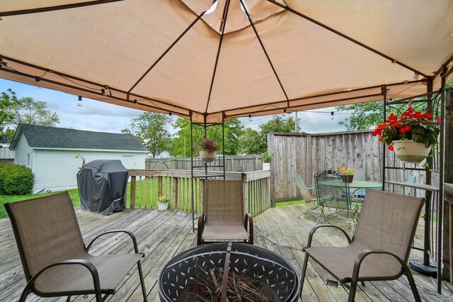 415 Yencer St, Baltimore, OH 43105 - deck featuring a gazebo, grilling area, and outdoor dining area