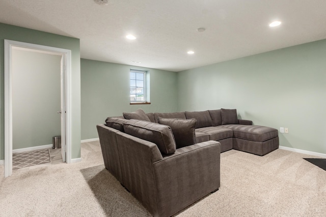 5958 Central College Rd, New Albany, OH 43054 - carpeted living room featuring recessed lighting and baseboards
