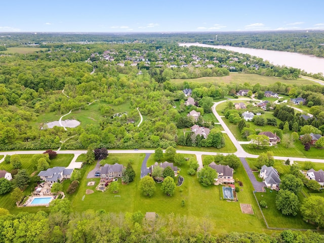 5098 Cascade Dr, Powell, OH 43065 - aerial view of residential area featuring a large body of water