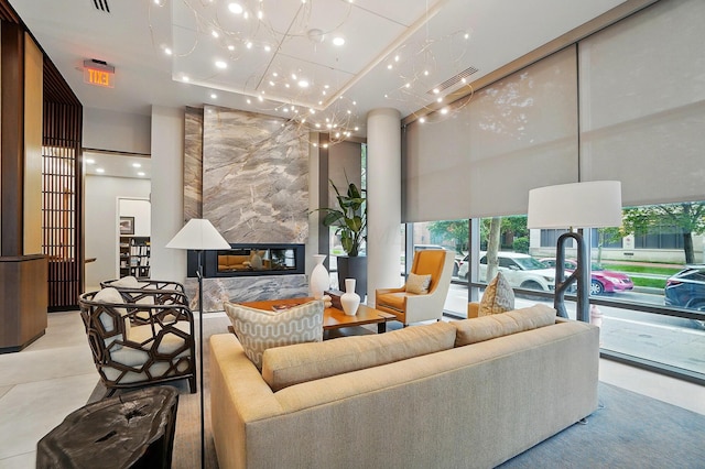 300 W Spring St Unit 515, Columbus, OH 43215 - community lobby with a towering ceiling and recessed lighting