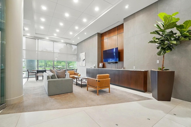 300 W Spring St Unit 515, Columbus, OH 43215 - building lobby featuring a high ceiling and recessed lighting