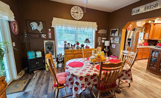 5353 Buckeye Valley Rd NE, New Lexington, OH 43764 - dining room with light wood-style flooring