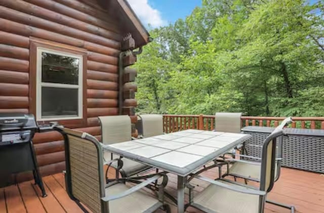 820 Pump Station Rd SE, Sugar Grove, OH 43155 - wooden terrace with outdoor dining area