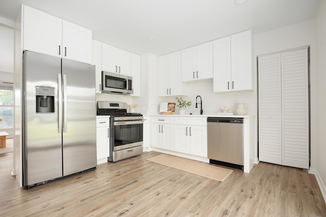 1876 Valcon Ave, Columbus, OH 43207 - kitchen featuring stainless steel appliances, light wood-type flooring, light countertops, and white cabinets