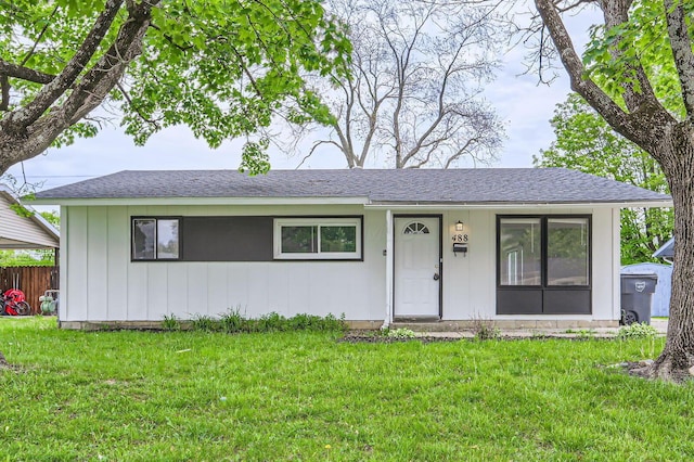 view of single story home