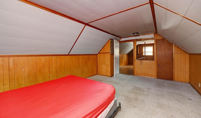 1934 Stratford Way, Columbus, OH 43219 - carpeted bedroom with wooden walls and vaulted ceiling
