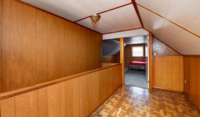 1934 Stratford Way, Columbus, OH 43219 - hall with wood walls and vaulted ceiling