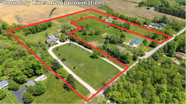 7684 Stout Rd, Circleville, OH 43113 - view of rural area with property boundaries highlighted