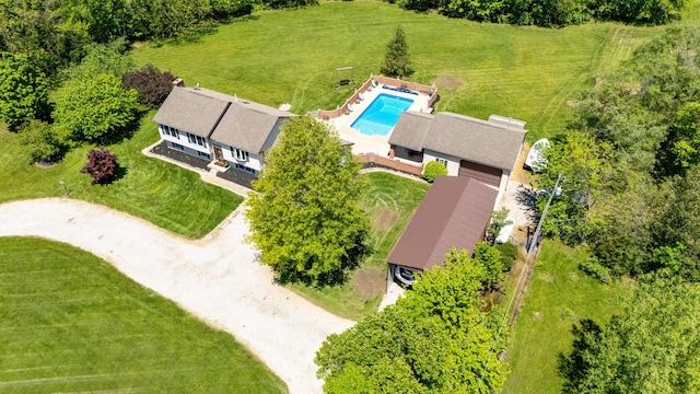 7684 Stout Rd, Circleville, OH 43113 - aerial view of property and surrounding area featuring a pool area