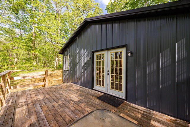 34047 W Buckingham Rd, Logan, OH 43138 - wooden terrace featuring french doors
