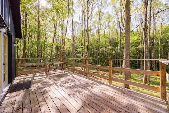 34047 W Buckingham Rd, Logan, OH 43138 - deck featuring a wooded view