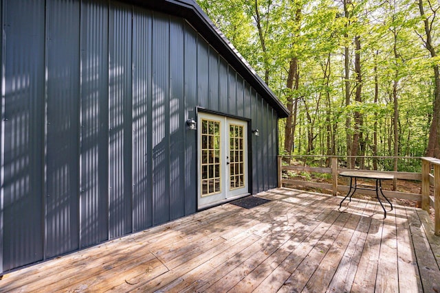 34047 W Buckingham Rd, Logan, OH 43138 - wooden deck with french doors