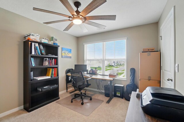 4410 Holstein Dr, Columbus, OH 43207 - carpeted office space with a ceiling fan and baseboards