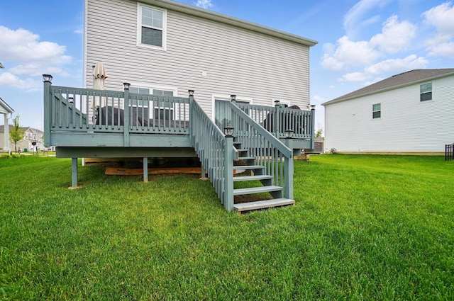 4410 Holstein Dr, Columbus, OH 43207 - back of property with a deck and a yard