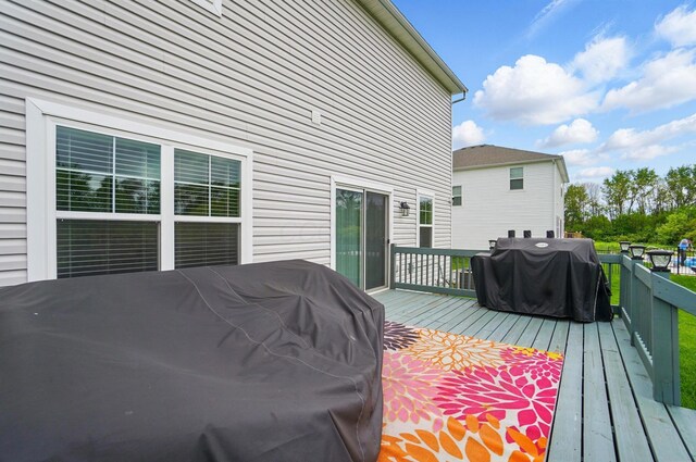 4410 Holstein Dr, Columbus, OH 43207 - wooden deck featuring a grill