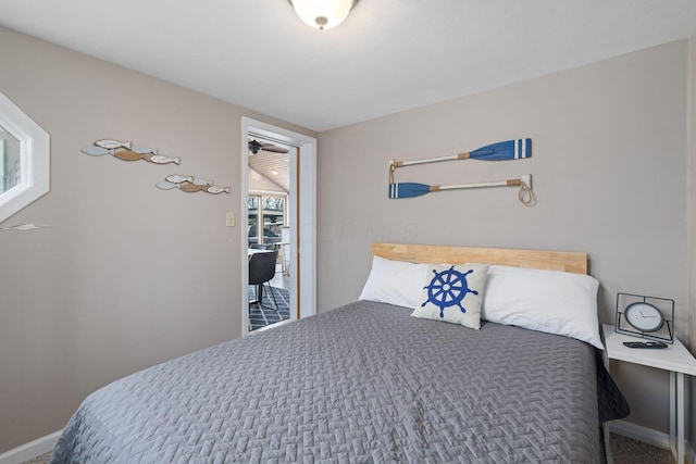 bedroom featuring baseboards
